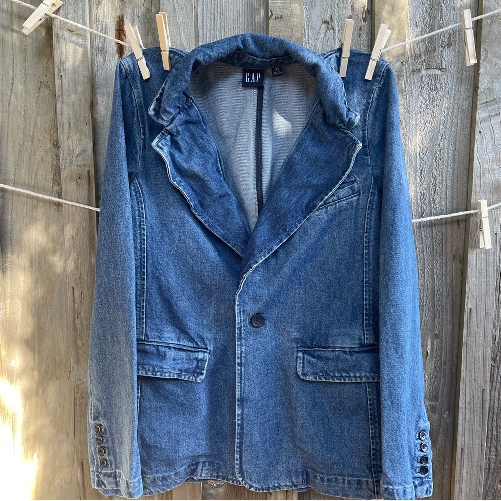 Vintage Early/Mid 2000s Gap Denim Blazer